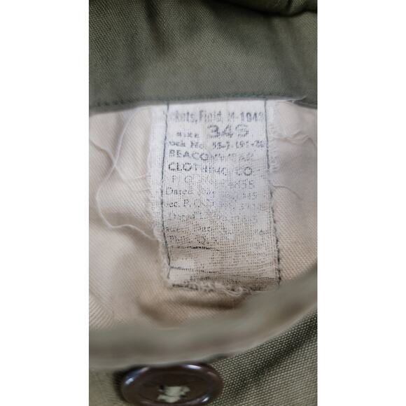WWII U.S. Army M-1943 Field Jacket 1945 Beacon Mfg Co 34S - Picture 14 of 14